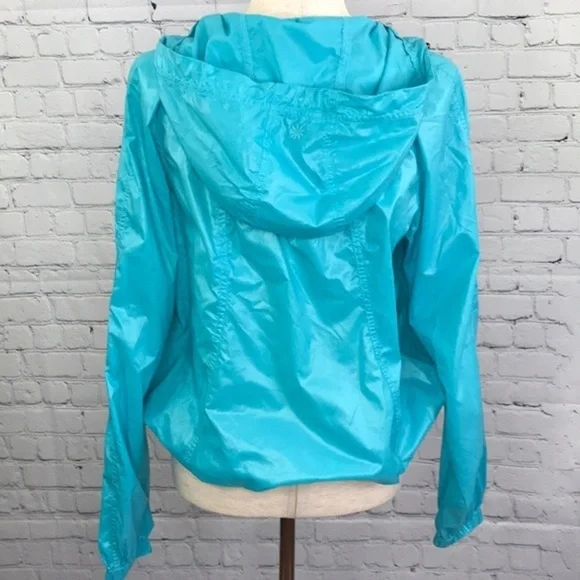 ATHLETA Blue Hooded Lightweight Windbreaker sz S - Picture 6 of 9